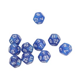 12 Sided Dice, Comfortable Touch Fade Resistant 40pcs Prevent Oxidation Exquisite Polyhedral Dice for Teaching (Blue)