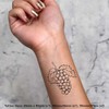 4 x 'Grapes with Leafs' Temporary Tattoos - Water Resistant,