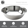 American Metalcraft 2 qt Stainless Steel Mixing Bowl,Silver