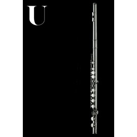 U: Flute Woodwind Instrument Themed Monogram Letter "U" Initial Notebook / Journal / Diary with Blank Lined Pages for Writing Notes | Unique ... Band Members, Music Artists, and Musicians