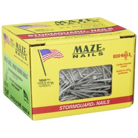 MAZE NAILS S227A-5 Double Hot Dipped Ring Shank Split Less Siding Nail, 5-Pound 8D 2-1/2-Inch