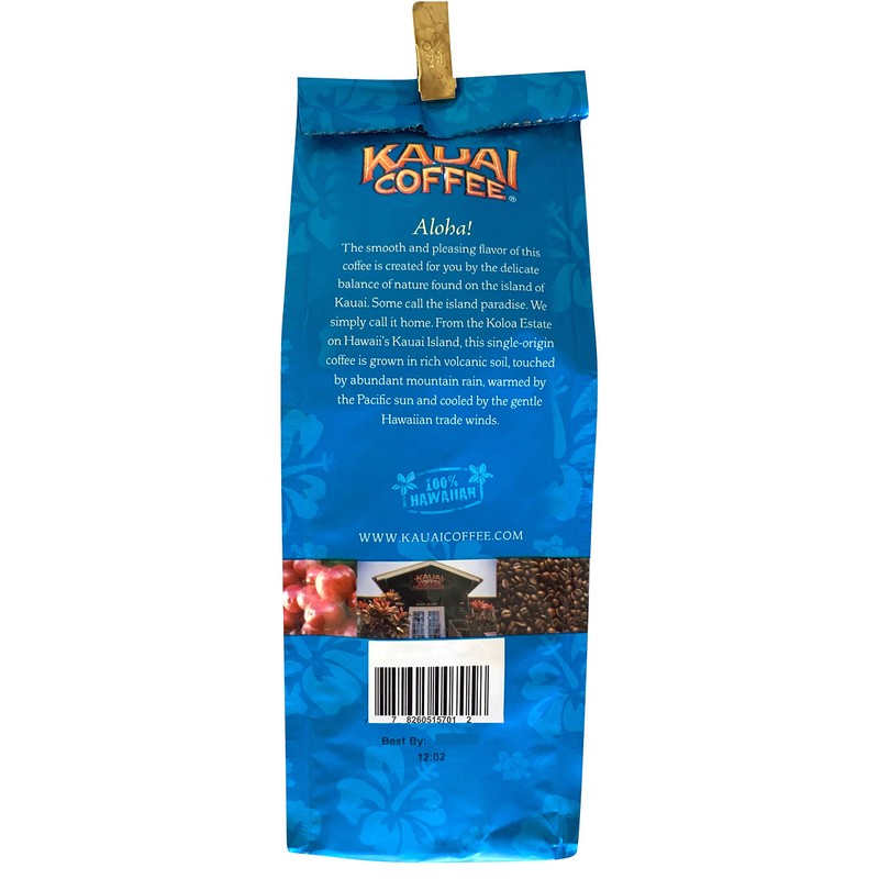 Kauai Coffee Hawaiian Dark Roast Whole Bean Coffee
