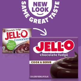 Jell-O Chocolate Fudge Cook & Serve Pudding & Pie Filling 3.4-Oz (Pack of 4)