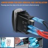 HOKAAER Waterproof Interior Light Rocker Switch On-Off 12V/20A 24V/10A 5Pin