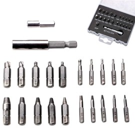 Screw Extractor,22-Piece Damaged Screw Remover Tool | Precision Nut Remover Drill Bit Mechanic Tools for Men Fathers Boyfriend Workshop Husband Adults Home Improvement