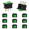 10pcs On Off Switch 2 Position 3 Pin,Snap-in Boat Toggle