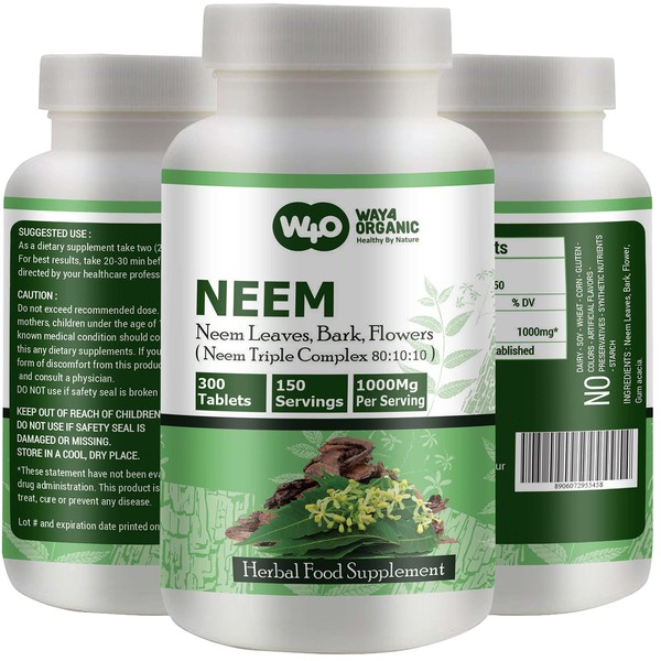 WAY 4 ORGANIC W4O Neem Triple Complex - High-Potency Azadirachta