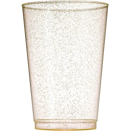Munfix MT12100GG 100 Vasos De Plástico Con Purpurina De 12 Onzas, Vasos De Pl