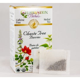 Celebration Herbals Organic Chaste Tree Berries Tea, 24 Bags