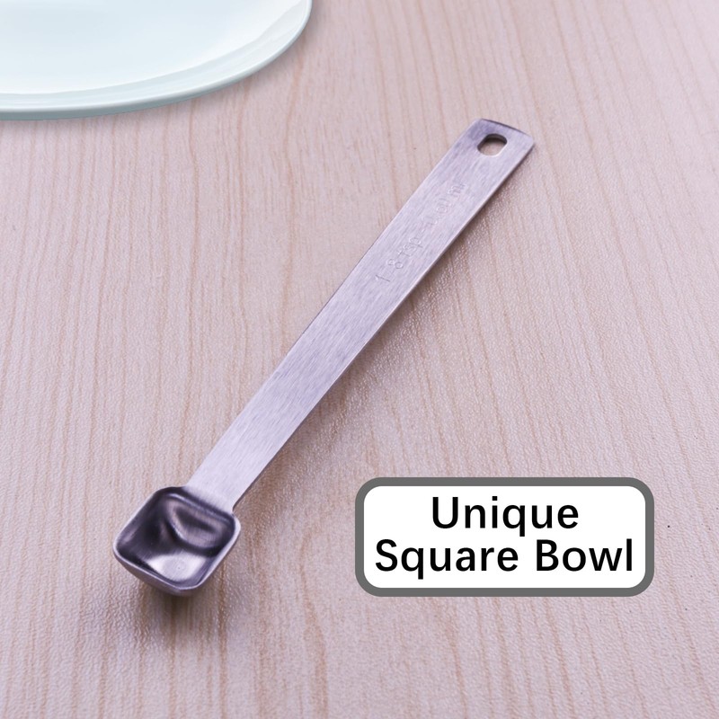 BERYLER 1PCS 1/8 Teaspoon(1/8tsp, 0.6ml) Single Tiny Measuring Spoon, Small
