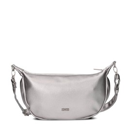 Zwei Mademoiselle.M M70 Women's Moon Bag 4 Litre Trendy Bag in Crescent Shape Versatile as Bum Bag Crossbody Bag Evening Bag Shoulder Bag, silver