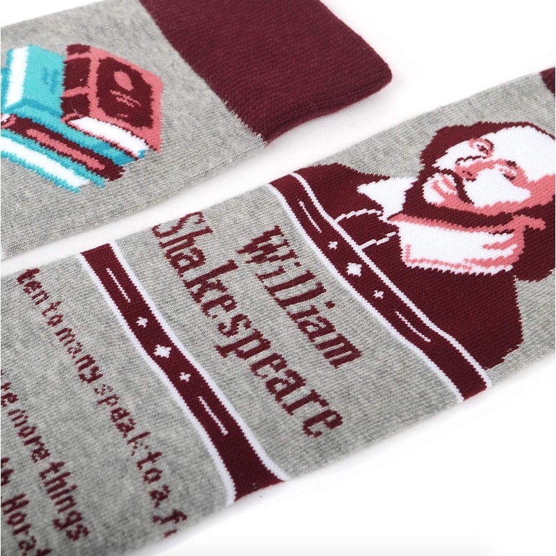 Urban-Peacock Men's Novelty Socks - Multiple Patterns! (Shakespeare, 1 Pair)