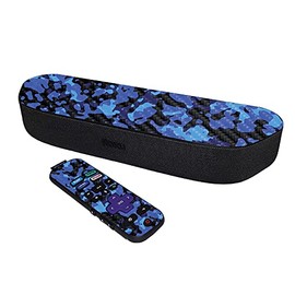 MightySkins Carbon Fiber Skin Compatible with Roku Streambar Media Player (2020) - Blue Modern Camo | Protective, Durable Textured Carbon Fiber Finish | Easy to Apply | Made in The USA