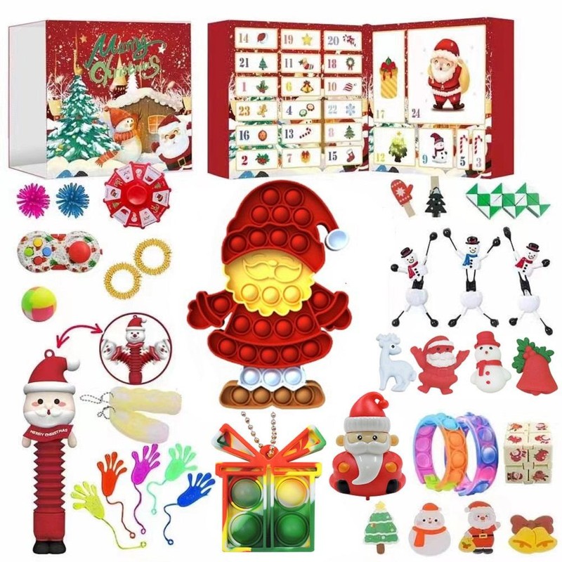 Christmas 24 Days Countdown Gift Box Christmas Calendar Decompression Toy