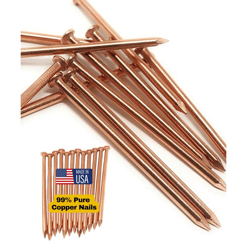 Dubbs Hardware 12-Pack Pure Copper 4-Inch Nail Spikes - Heavy-Duty