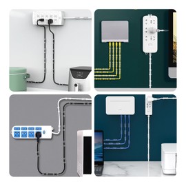 ZHEJIA Cable Clips (Pack of 20), Cable Holder, Wire Stop, Cord Holder, Cord Clip, Cable Fixing, No Residue of Glue, Cable Storage, Wall Fixing, Removable, Organization, Wires, Organization, Attached,