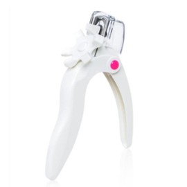 Acrylic Nail Clipper, Adjustable Stainless Steel Nail Tip Cutter, Artificial Fake Nail Trimmer for Fake Nail Art Manicure Projects - White