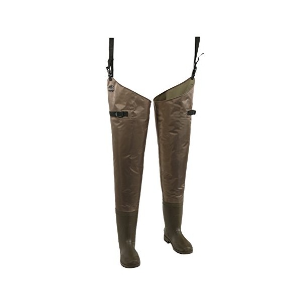 Allen Black River Bootfoot Hunting & Fishing Hip Waders with Adjustable Leg Straps(Size 12), Multi (11762)