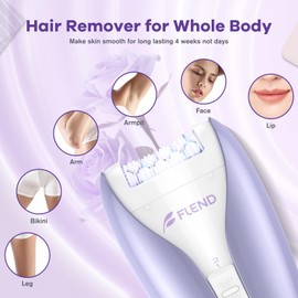 Epilator for Women, Silent Facial Hair Removal Device, Smooth Glide Tech 2 Speeds & 36 Tweezers Gentle Efficient Hair Removal Cordless Epilators for Face Legs Arms Bikini