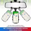 Checkk Soporte Negro porta celulares 360 para espejo retrovisor carro
