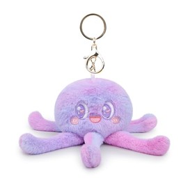 RLOMUTE Keychain Jellyfish Plush Toy Bag Pendant Funny Super Soft Cute Baby Cuddly for Birthday Party Companions Car Home Decor Collectible Gift for kids Boys Girls Christmas
