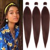 ADIASAI Braiding Hair Pre Stretched 24 Inch 3 Packs, Chocolate