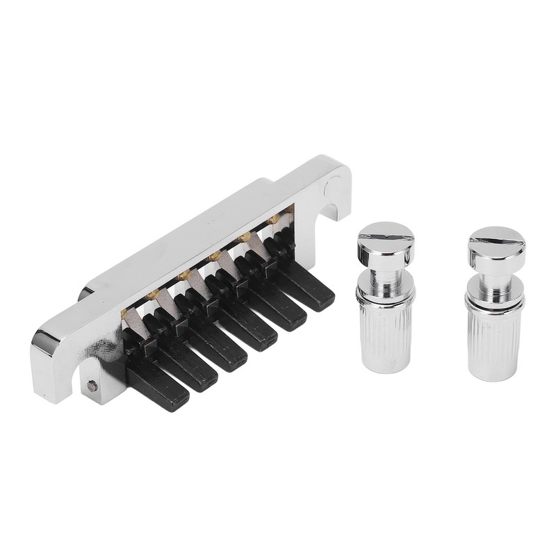Guitar Bridge Tailpiece Reversible Wrap Around Saddle Bridge Stop Tailpiece