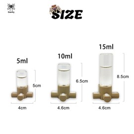 Jumping Spider Water Dispenser, Magnetic Hanging Feeder,Suitable for Jumping Spiders,Tarantulas, Praying Mantises,Arboreal Animals, and Other Small Animal Enclosure Accessories (Black, 10ML)
