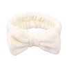 Awenbin Spa headband, bowknot headband in creamy-white, reusable, soft and