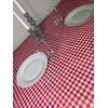 Sensalux Italian Country House Table Cloth Rolls Checked Red /