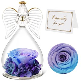 Qinqinxin Geschenke für Mama Oma, Infinity Rosen Engel Figur Geburtstagsgeschenk für Frauen, Originelles Ewige Rose im Glas Geschenke für Mutter Oma zu Weihnachtstag Muttertag Valentinstag Geburtstag