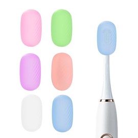 6 Pcs Toothbrush Covers Toothbrush Covers Caps，Replaceable Electric Toothbrush Head Cover Silicone Toothbrush Protector Cap for Household Travel, Bathroom, Gym，Camping
