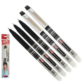 FLAIR Marathon 5 x 0.7mm BLACK Ballpoint Pens Smooth Longer Writing Length