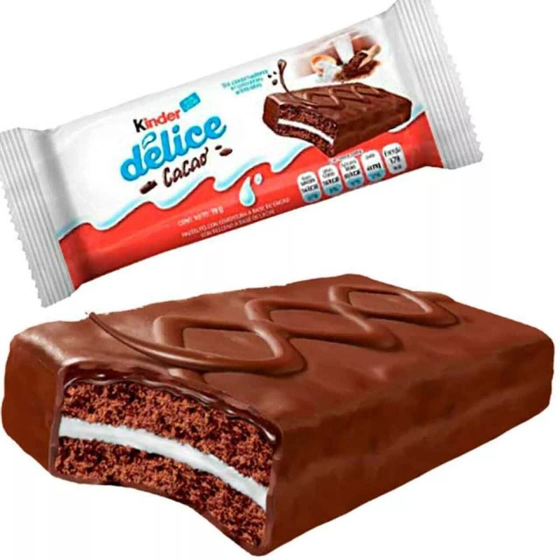 Kinder 10 x KINDER DELICE Soft Chocolate Bars with Cocoa