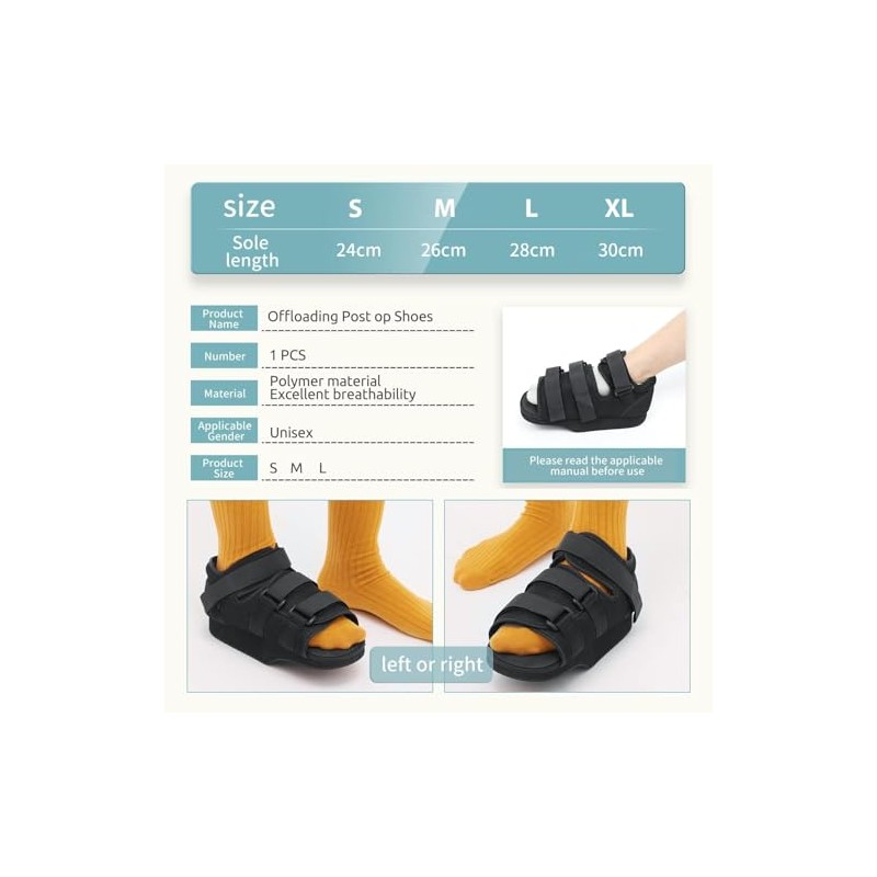 Post Op Recovery Shoe Adjustable Medical Walking Shoe Forefoot Off-Loading