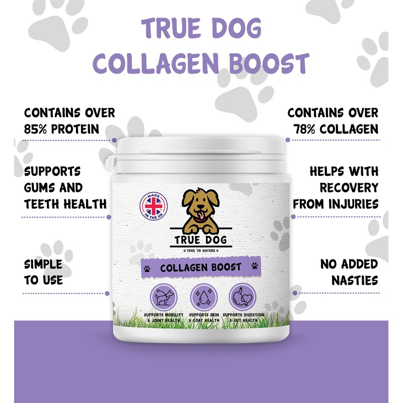 True Dog Collagen Boost 250g, Joint & Mobility Support for