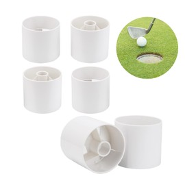 KVMORZE Golf Hole Cup, Golf Putting Cup for Outdoor Golf Training, ABS Plastic Golf Accessories for Backyard Practice Putting Green, 4 Inch Depth, 6 PCS