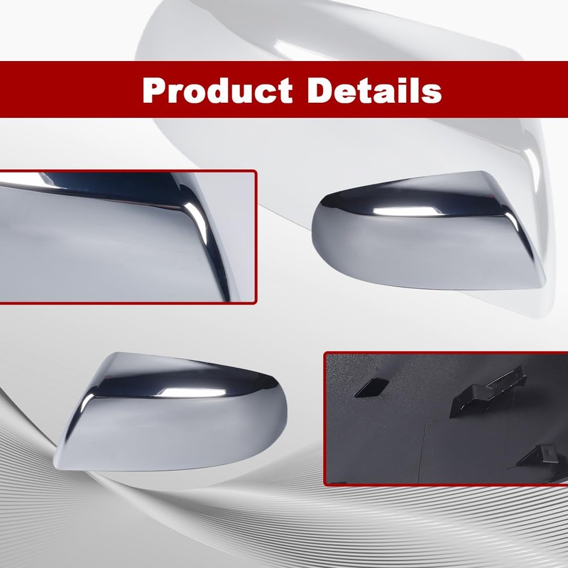 Front Half Mirror Cap Cover For Toyota Tundra Sequoia 2007-2021