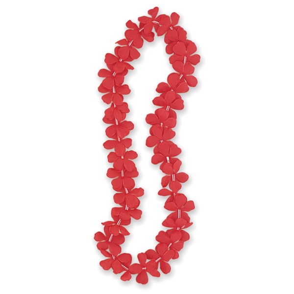 Unique Party 19172 - 40" Fabric Red Hawaiian Garland Lei