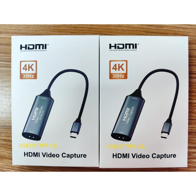 F.QYNing HDMI Video Capture, 4K 30Hz USB C 2.0 Video