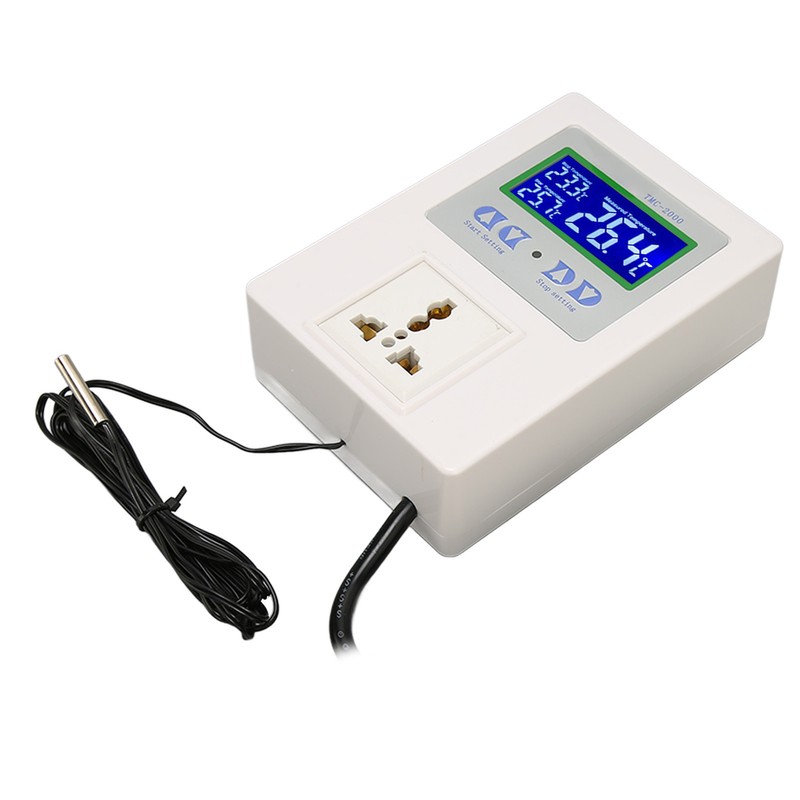Digital Temperature Controller LCD Display Heating Cooling Thermostat Controller for