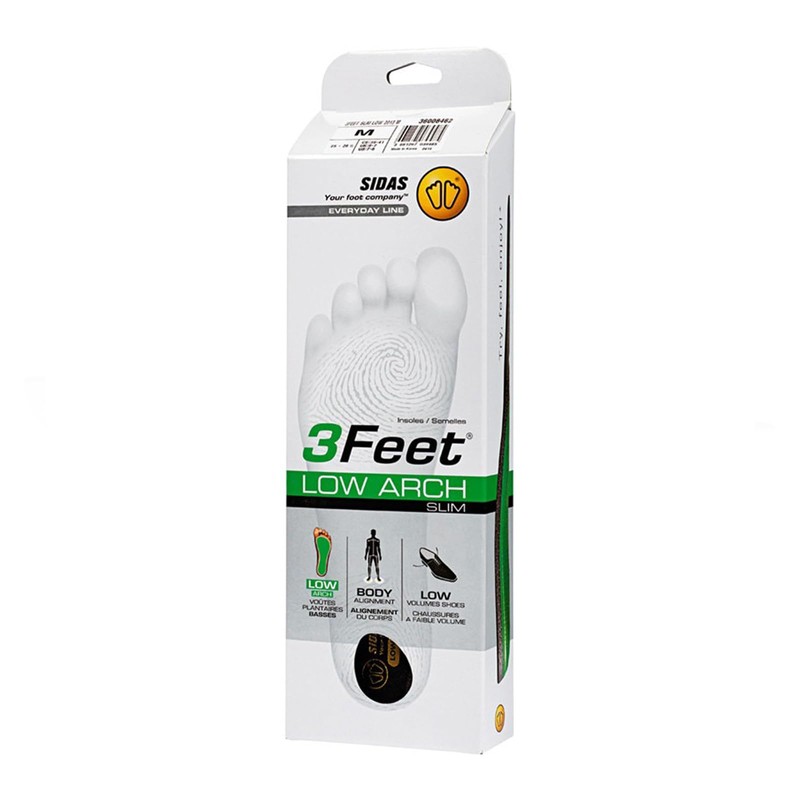 Sidas 3 Feet Slim Insole - Low, Black, S