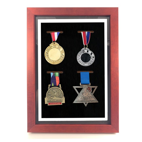 Medal Display Shadow Box, Medal Display Frame, 4 Medals Display