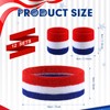 12 Sets Bulk Striped Sweatband Set Kids Headband Wristband Set
