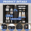 Yizosh Metal Garage Storage Cabinet with Lock, 72" Locking Tool