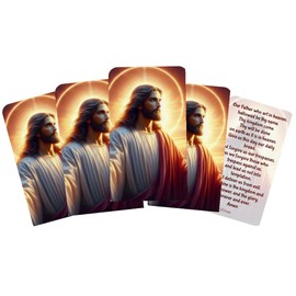 Our Father Holy Card Pack Classic Lords Prayer Christian Classroom or Church Group Bundle Made in The USA, Set of 10
