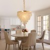 FRIXCHUR 11.8'' Gold Crystal Chandelier LED Flush Mount Crystal Ceiling