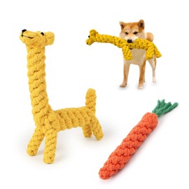 2 Pack Dog Haustier welpe kleine mittlere Hunde kauen Spielzeug Besen boaredom seilknoten Training Durable zähne interaktives Geschenk Set Baumwolle zahnärztliche Pflege behandelt ängstliche Giraffe