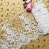 22CM Width Europe Bead net Flower Pattern Inelastic Embroidery Trims,Curtain