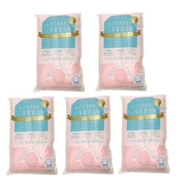 Bulk Purchase Bath Towel, Graduate from Regular Bath Towels, Approx. 13.0 x 39.4 inches (33 x 100 cm), 100% Cotton, Made in Japan, Sakura Pink, 5